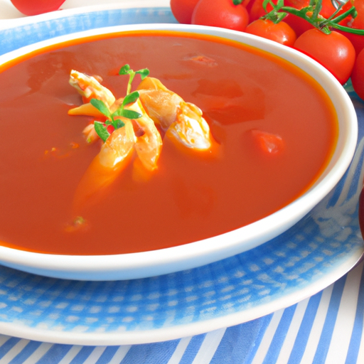 Tomatensuppe mit Hühnerfleisch