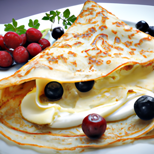 Crepe mit Camembert und Preiselbeeren