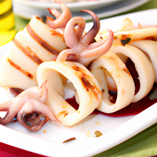 Gegrillte Baby-Calamari