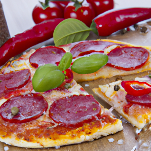 Pizza mit scharfer Salami Rezept