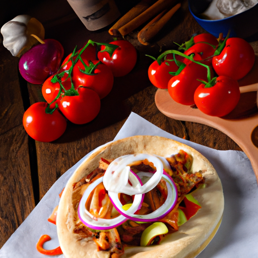 Gyros mit Tomaten und Zwiebeln Rezept