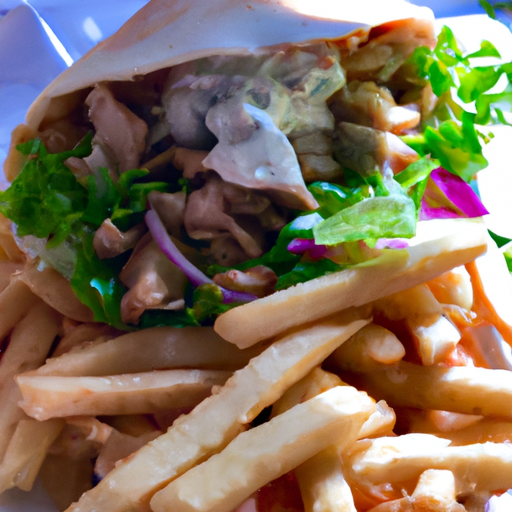 Dönerteller mit Salat und Pommes frites