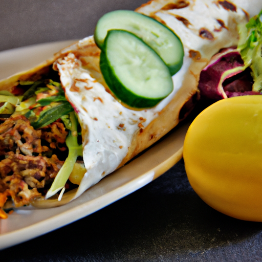 Lahmacun gerollt mit Salat