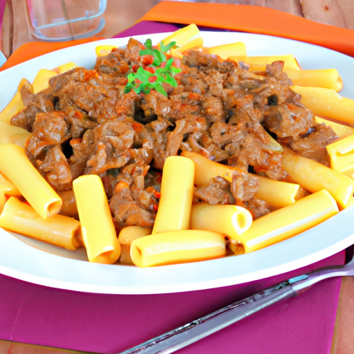 Maccheroni mit Hackfleischsauce