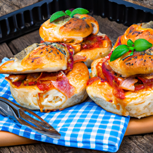 Pizzabrötchen mit Drehspieß Rezept