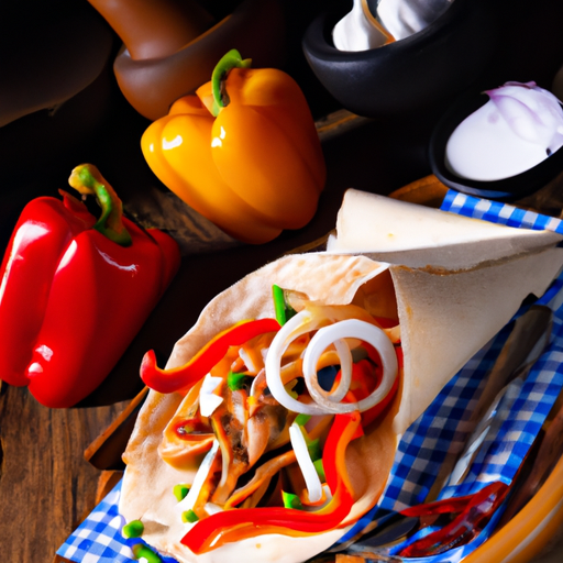 Gyros mit Paprika und Zwiebeln Rezept