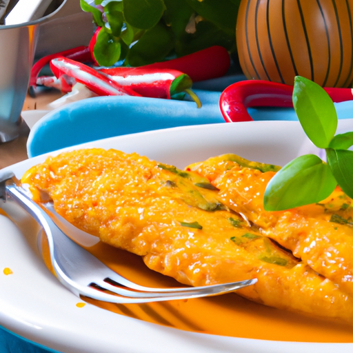 Gebackenes Fischfilet mit Currysauce Rezept