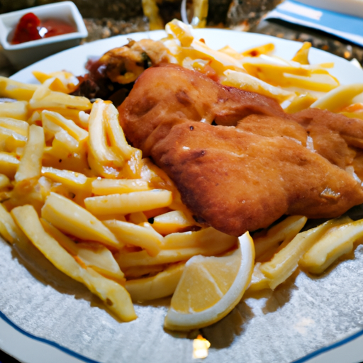 Paniertes Schnitzel mit Pommes frites