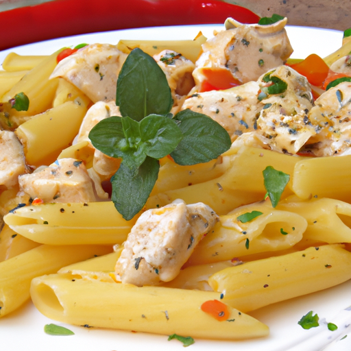 Penne mit Hähnchenbruststreifen Rezept