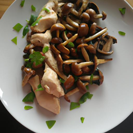 Hühnerfleisch mit chinesischen Pilzen und Bambussprossen Rezept