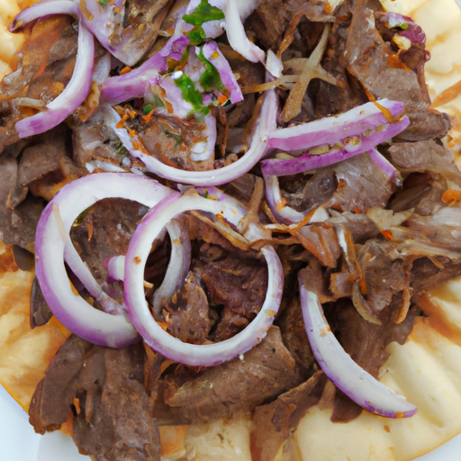 Gyros mit Metaxasauce überbacken