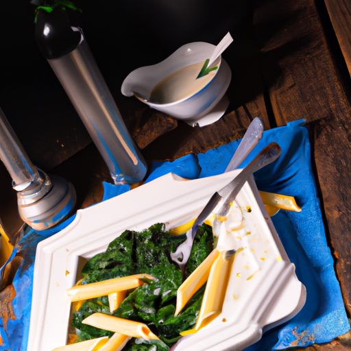 Penne mit Spinat und Sahnesauce Rezept