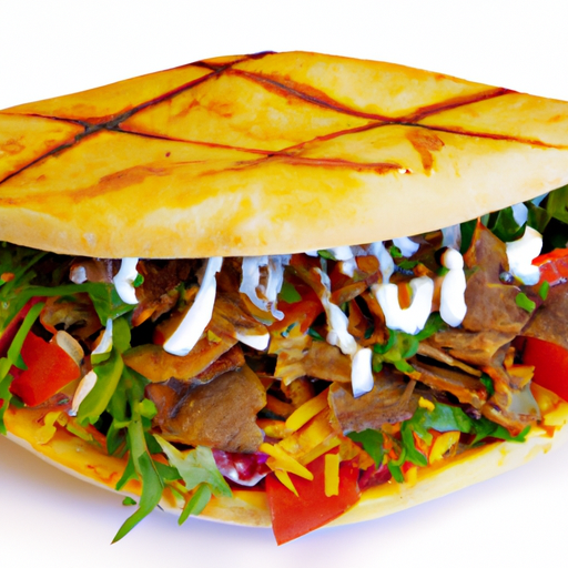 Überbackener Döner Kebab