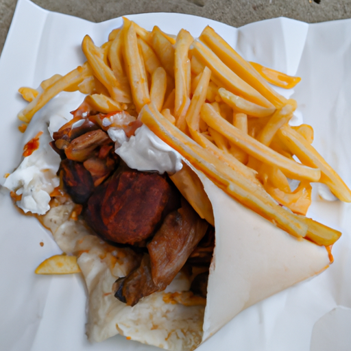 Yufka Kebap mit Pommes frites Rezept