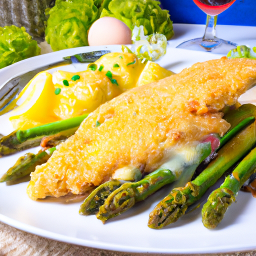 Überbackenes Spargelschnitzel