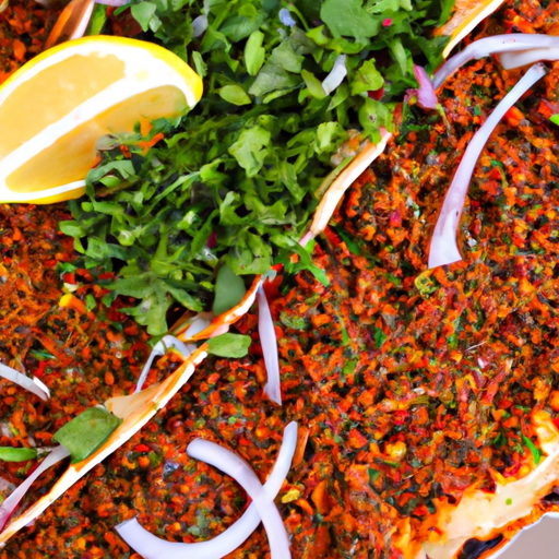 Lahmacun mit Kalb-Dönerfleisch