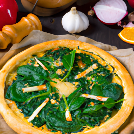 Pizza mit Spinat und Knoblauch Rezept