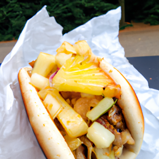 Vegetarischer Döner mit Ananas