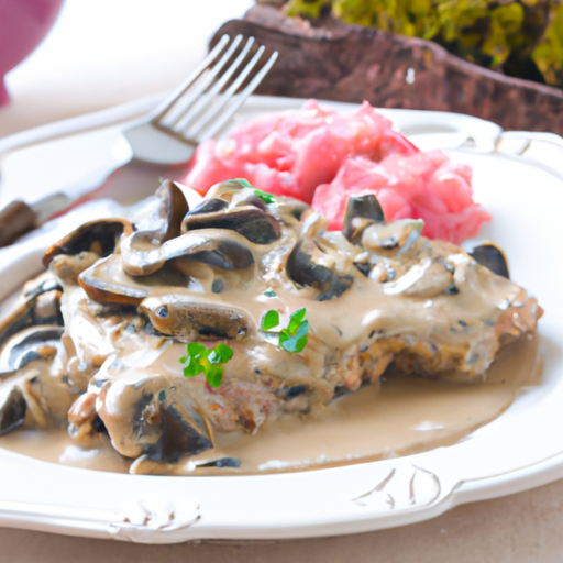 Schweineschnitzel mit Champignon-Rahmsauce Rezept