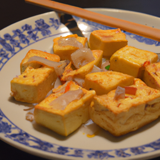 Gebratener Eierreis Tofu