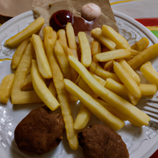 Köfte Teller mit Pommes frites