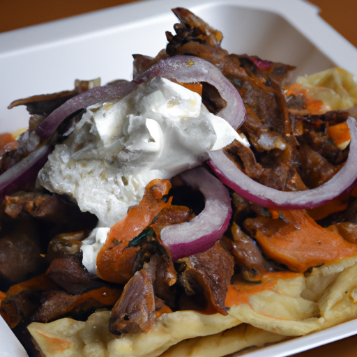 Gyros überbacken mit Metaxasauce