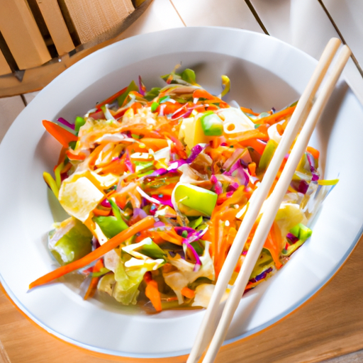 Gemischter Salat mit Wok-Gemüse