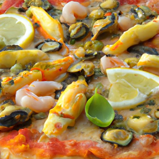 Pizza Meeresfrüchten Rezept