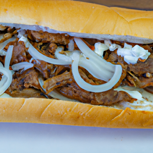 Baguette mit Gyros, Zwiebeln und Tzatziki Rezept