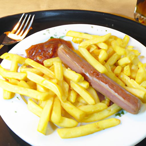 Bockwurst mit Pommes frites