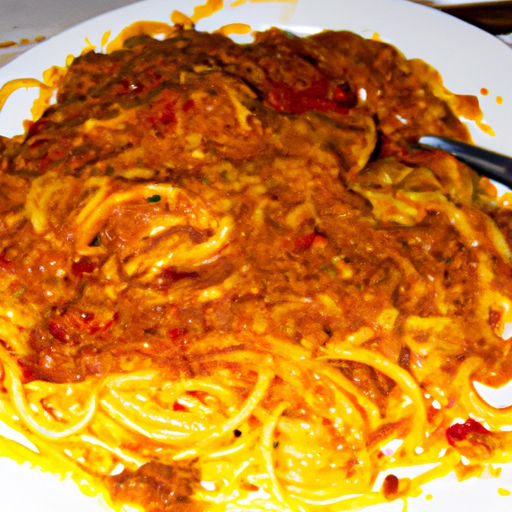 Spaghetti in Metaxasauce
