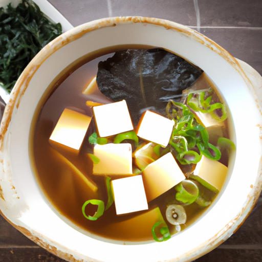 Miso Suppe mit Tofu und Seetang