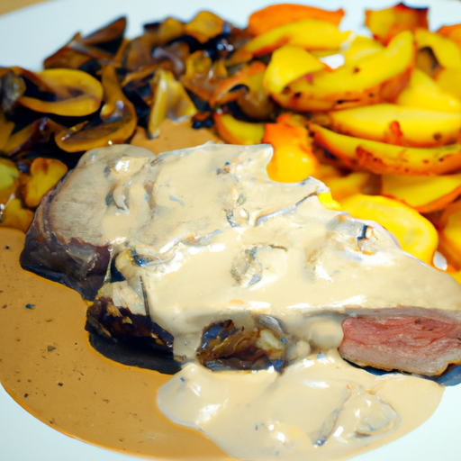 Steak mit Pfifferlingen und Sahnesauce