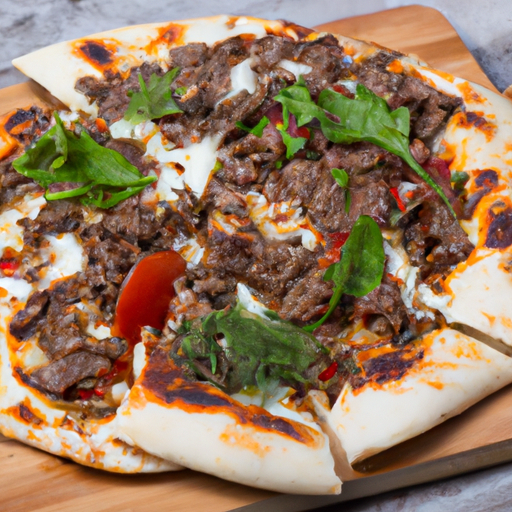 Türkische Pizza mit Kalbfleisch