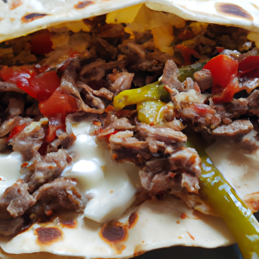 Gözleme mit Dönerfleisch