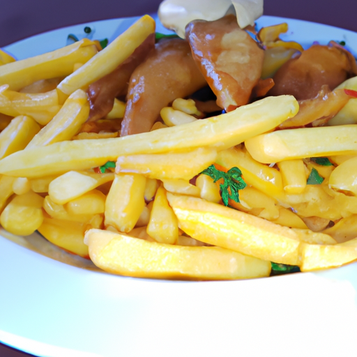 Paniertes Hühnerfleisch mit Pommes Frites Rezept