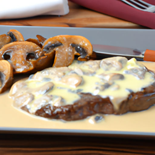 Rindersteak mit Champignon-Cremesauce Rezept