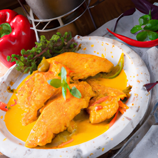 Gebackenes Fischfilet mit Curry