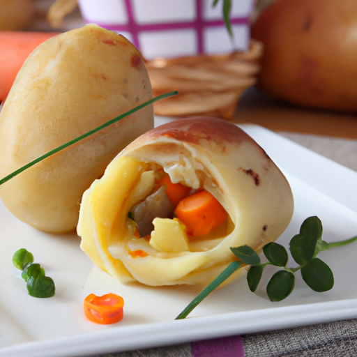 Gefüllte Teigtasche mit Kartoffeln Rezept