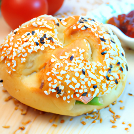 Pizzabrötchen mit Sesam