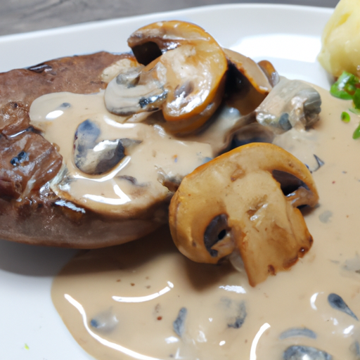 Rumpsteak mit frischer Champignonsauce Rezept