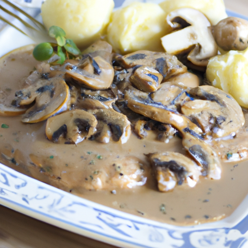 Putensteak mit Champignonsauce Rezept