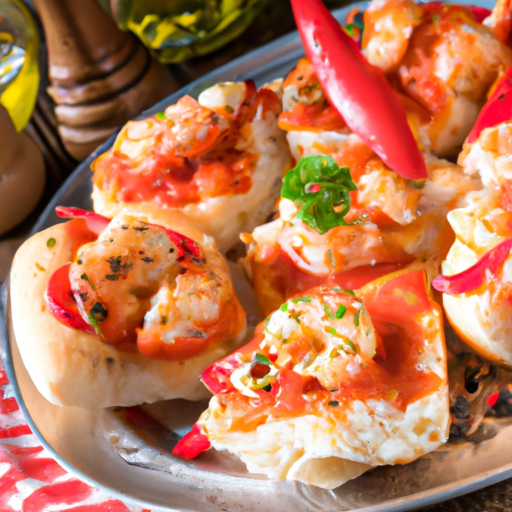 Pizzabrötchen Scampi