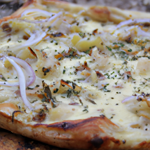 Flammkuchen mit Käse