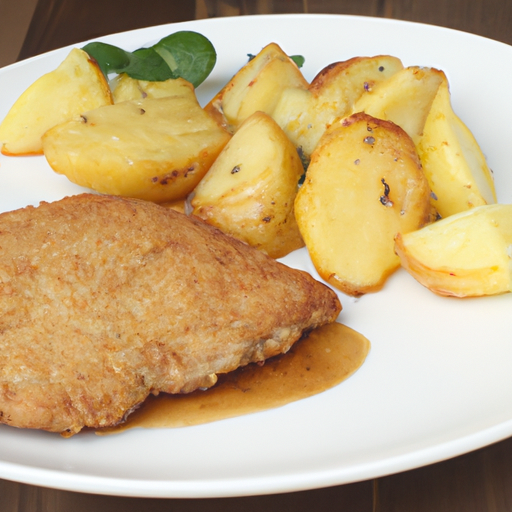 Jägerschnitzel mit Bratkartoffeln