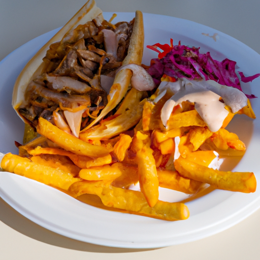 Döner Teller und Pommes frites