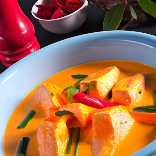 Rotes Thai-Curry mit Lachsfilet