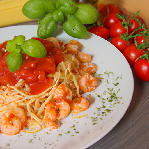 Spaghetti mit Garnelen und Tomatensauce Rezept