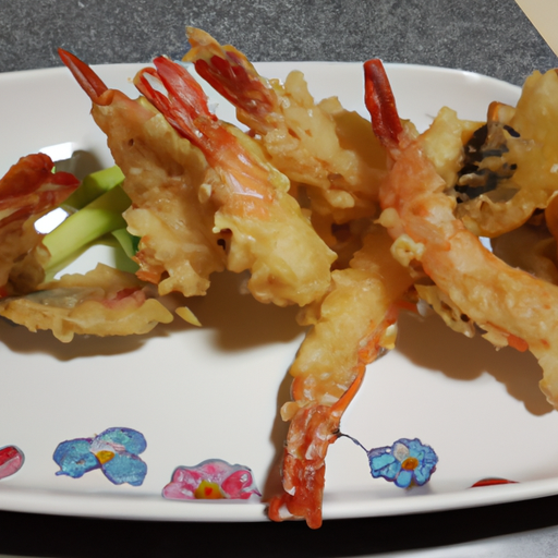 Gebackene Tempura Garnelen