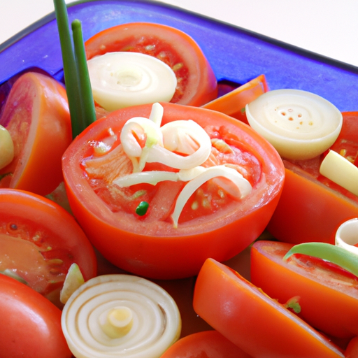 Tomaten mit Zwiebeln